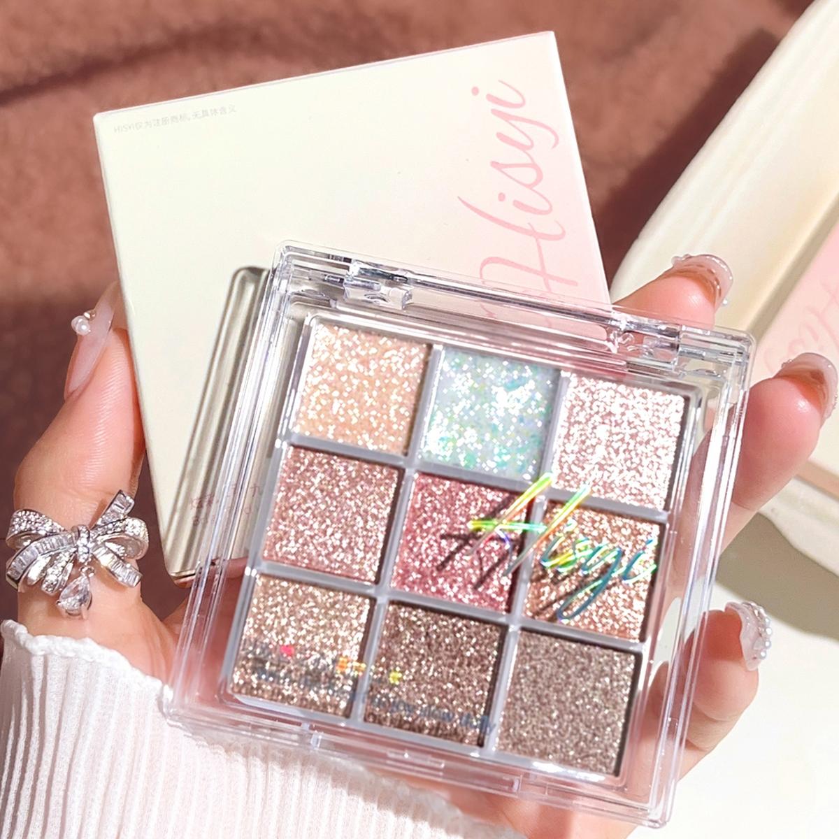 Glitter Eyeshadow Palette, 2 Counts/set Highly Pigmented Palette, Shimmering Eyeshadow Makeup Palette, Long Lasting Eyeshadow Makeup Product For All Styles, Shimmer Sparkle Palette