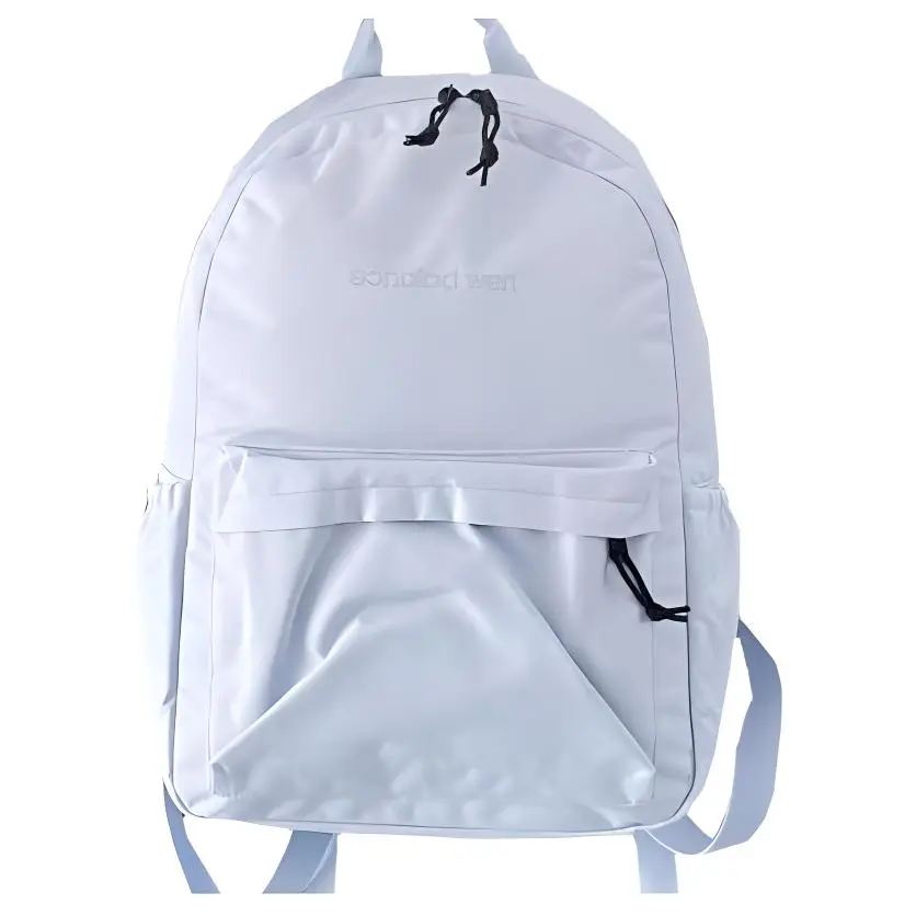 New Balance Sporty Casual Zippered Fabric Backpack for Men and Women, Unisex Style in Sky Blue