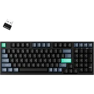 B35  Keyboard, 2.4 GHz/ 96% Layout Keyboard with Numeric Keypad Silent Typing Launcher Support  Angle Compatible with  Windows Linux