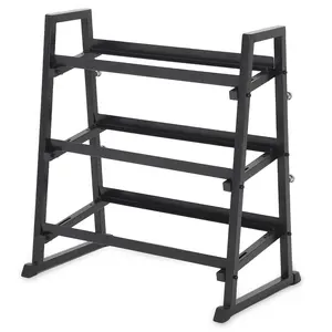 Dumbbell Rack 3 Tier Weight Rack for Home Gym, Trapezoidal-Frame Weight Stand for Dumbbells Kettlebells & Weight Plates, 1300LBS Capacity