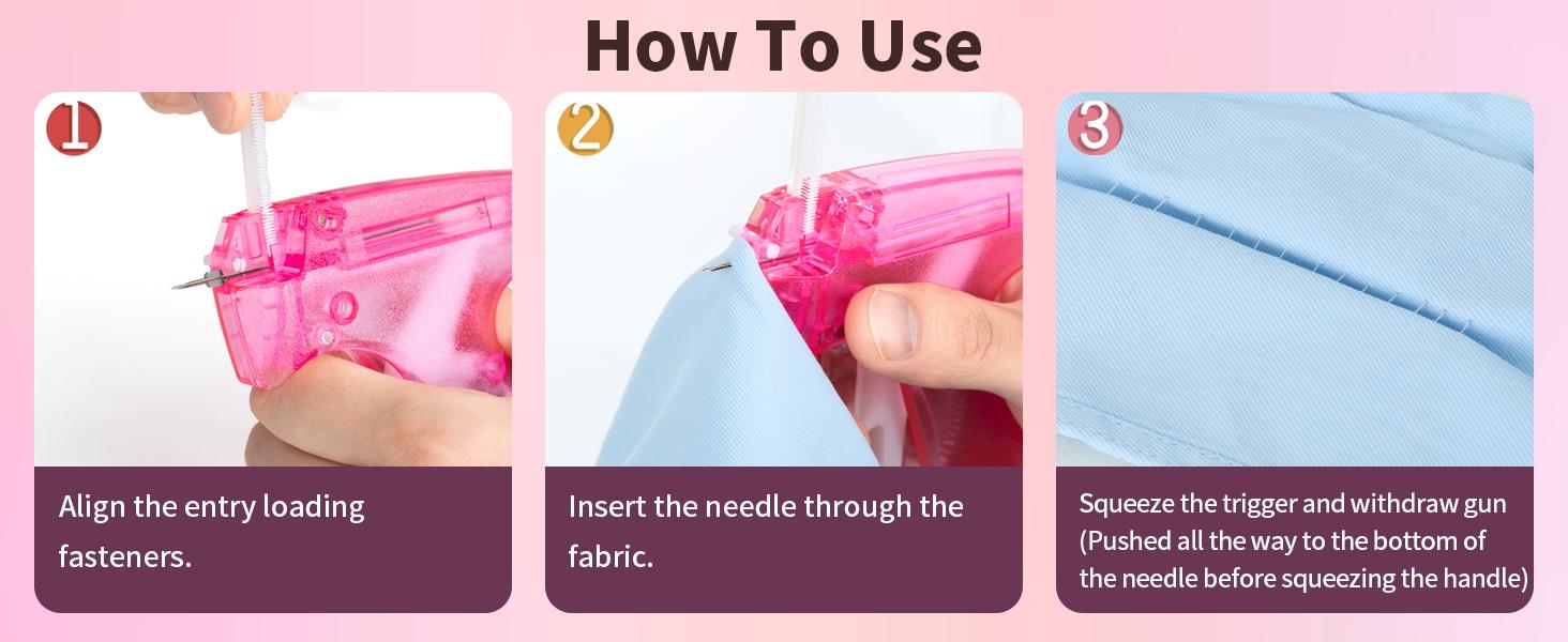 Stitchy Quick Clothing Fixer, with 2 Needles, 2000 Black & 2000 White 4.4mm,Speedy Clothing Fixer