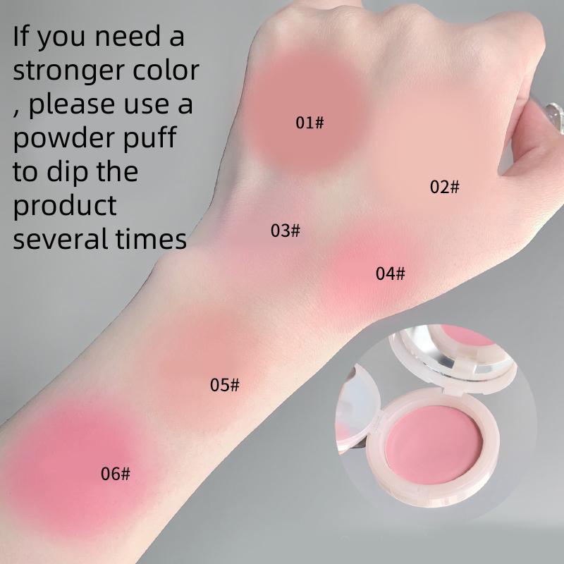 Long Lasting Air Cushion Blush, Single Color Makeup Blusher Palette, Suitable for All Skins, Cosmetic, Lightweight Natural Look