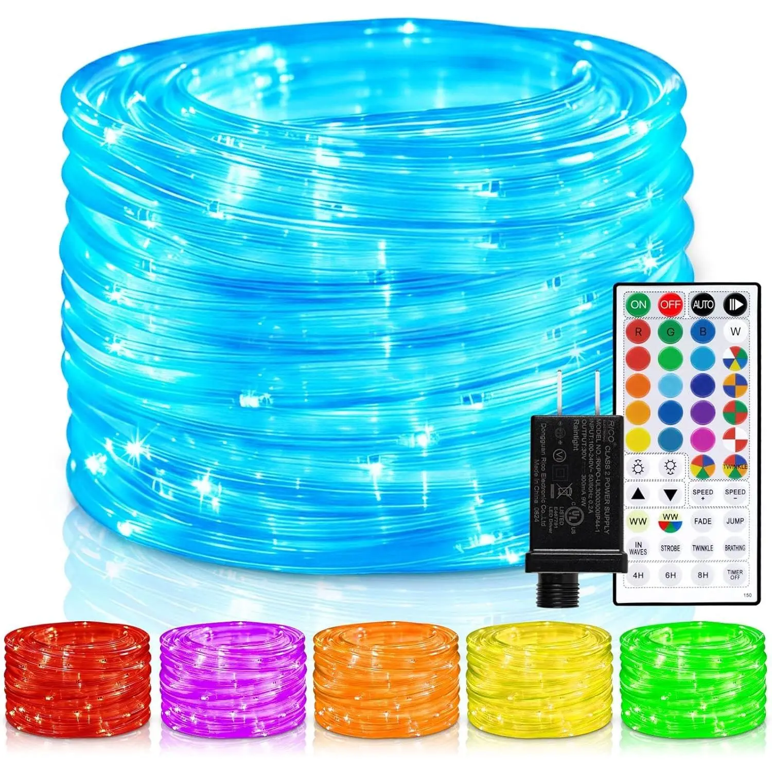 Rope Lights Outdoor, 80ft 240LEDs Rope Light, Waterproof String Lights for Christmas Garden Tree RV Patio Party Boho Decor (Multicolors)