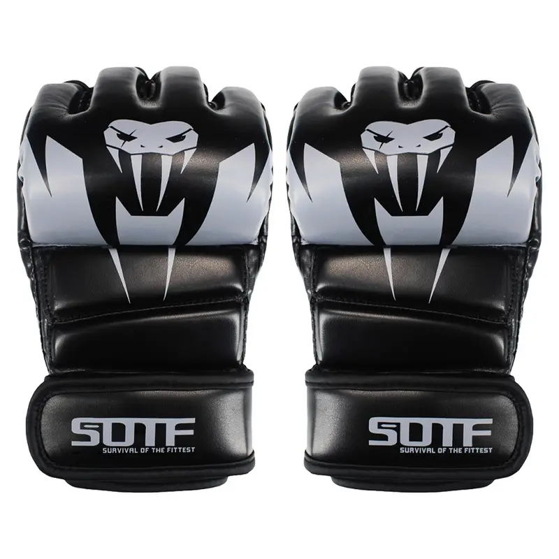 Boxing MMA Gloves, Boxing Training Gear, Martial Arts Training Equipment, Muay Thai Punching Half-Finger Mitts, Kickboxing Training Equipment for Men, Adults and Kids