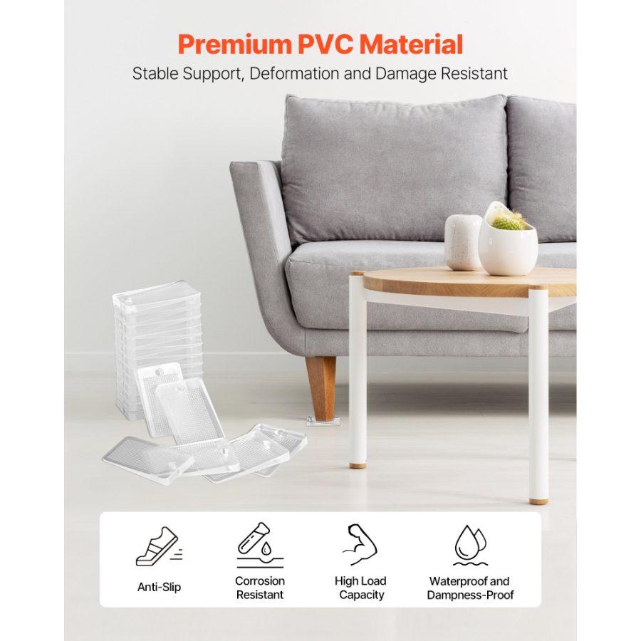 VEVOR Furniture Leveling Shims, 30 PCS 1.97x 1.16x 0.22 inch Non-Skid Clear Plastic Pads, Easy-to-Cut Furniture Leveler, Ideal Shim Leveler for Couch, Refrigerator, Table Legs to Avoid Wobbling VEVOR Furniture Leveling Shims, 30 PCS 1.97x 1.16x 0.22 inch Non-Skid Clear Plastic Pads, Easy-to-Cut Furniture Leveler, Ideal Shim Leveler for Couch, Refrigerator, Table Legs to Avoid Wobbling