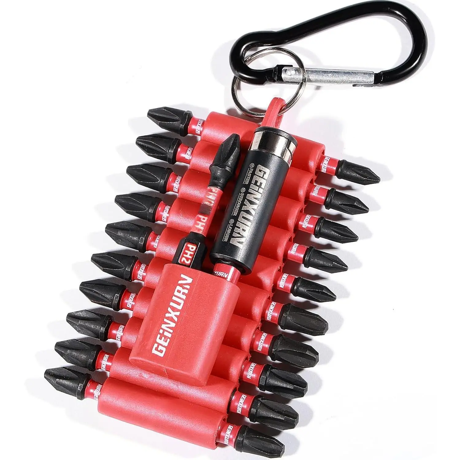 Phillips  Bits Set, 22 count 1"/2" (PH1/PH2/PH3) S2 Steel Multi  Insert Power Driver Bits with Organizer Sleeve Storage Organizer