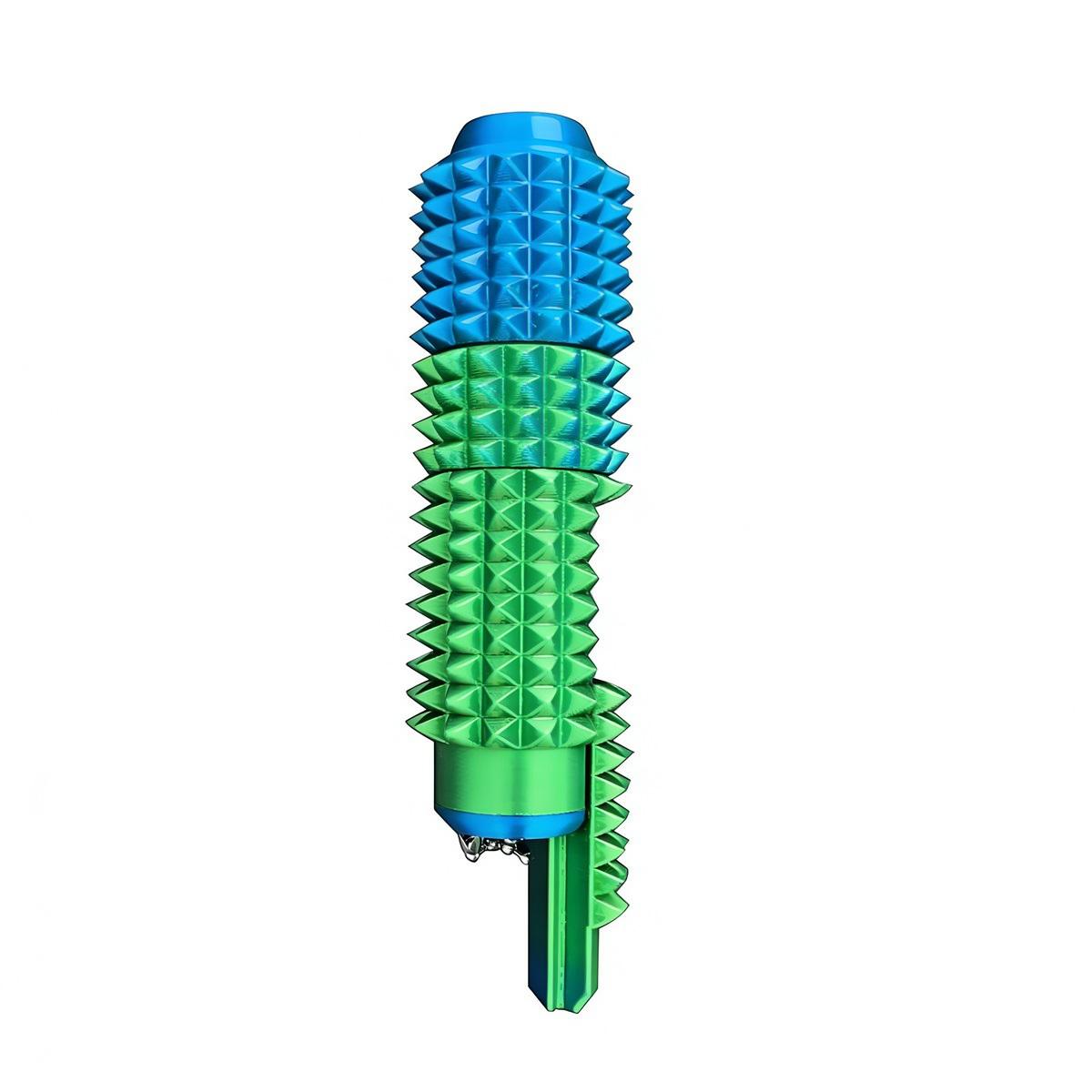 Rotatable Spiked Stress Relief Keychain for Adults 3D Printed Sensory Toy for Anxiety Relief and Focus Support 360° Rotation Ergonomic Design