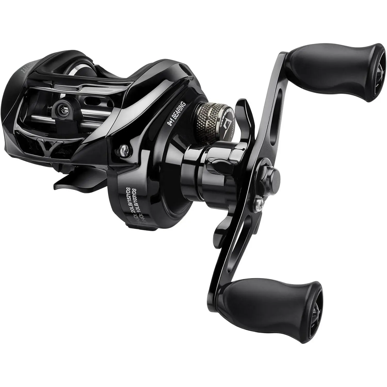 Ultra-Light Low Profile Baitcasting Reel, 5.5 oz Compact Design with 7.1:1 Gear Ratio and Magnetic Brake for Creeks & Finesse Bass Fishing