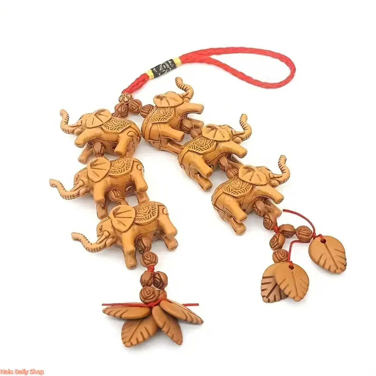 3D Elephant Lucky Handmade Folk Keychain - 1pc Animal Shape Charm, 6 Creative Car Pendants/Decorations, Bag Charm Accessory - Ideal for Car Enthusiasts, Birthday Gifts, Charms