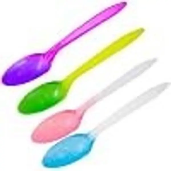 Color Changing Reusable Spoons, Pack of 25, Assorted Colors, BPA Free, USA Packed reacts to cold food temperatures and changes color -yogurt, ice cream, gelato, cold drinks