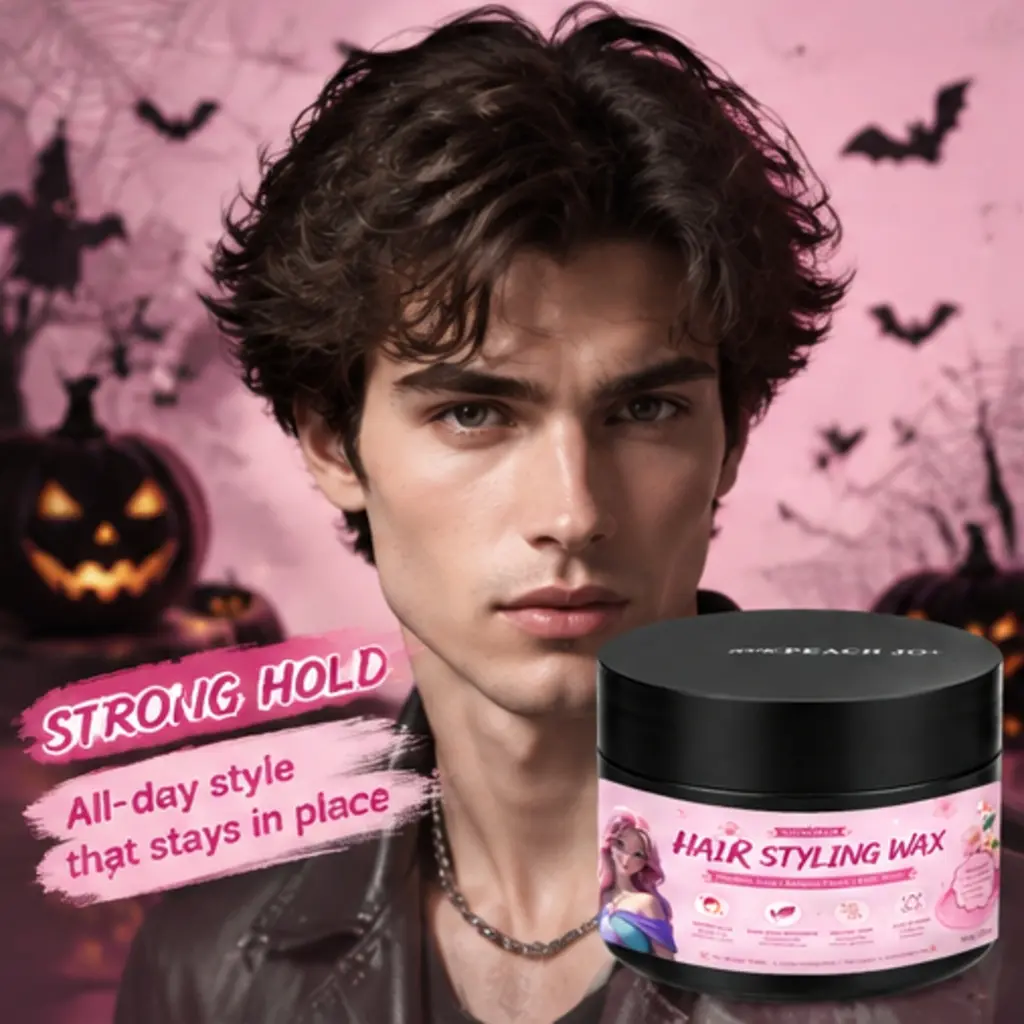 Hair Styling Wax, Sakura Extract, Aloe Vera Leaf Extract, Argan Oil, Jojoba Oil, Strong Hold, Flexible Hold, Natural Shine, Natural Finish, Easy to Wash, Plant-based Formula, All Hair Types,