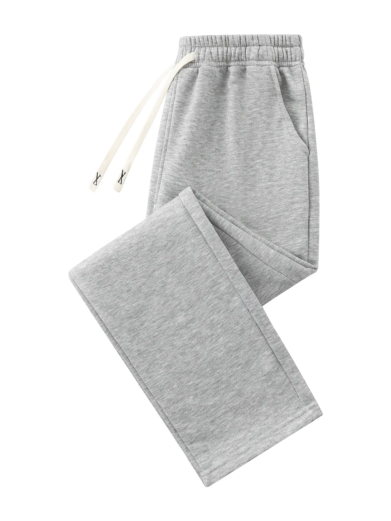 Men's casual jogging pants, elastic drawstring waist and flat toe design, college style, simple and versatile knitted pants, straight leg pants, sports pants, fitness pants, suitable for running, sports and daily wear (universal for all seasons)