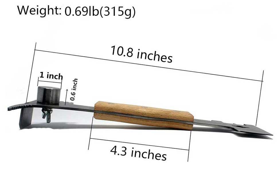 Multipurpose Hive with Wooden Handle and 7 Functions Beekeeping Hive Scraper Tool Beekeeping Equipment