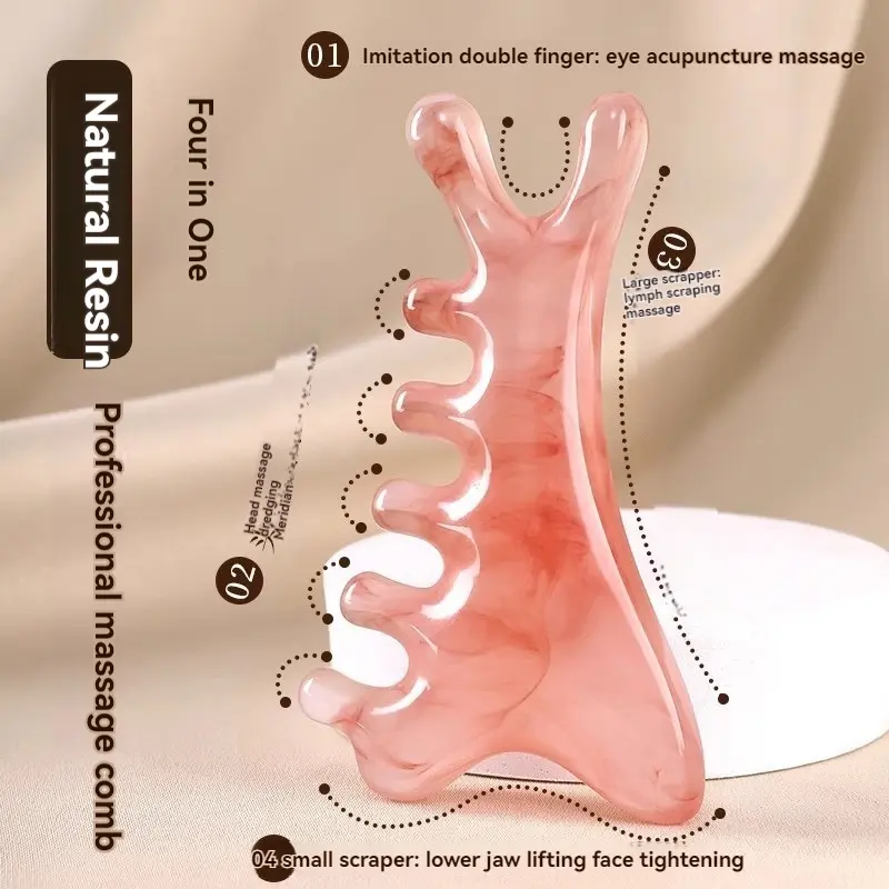 Massage Comb for Face and Scalp, Multi-Functional Hair Brush, Dolphin Design, Unisex, Home Beauty Tool, Resin Material