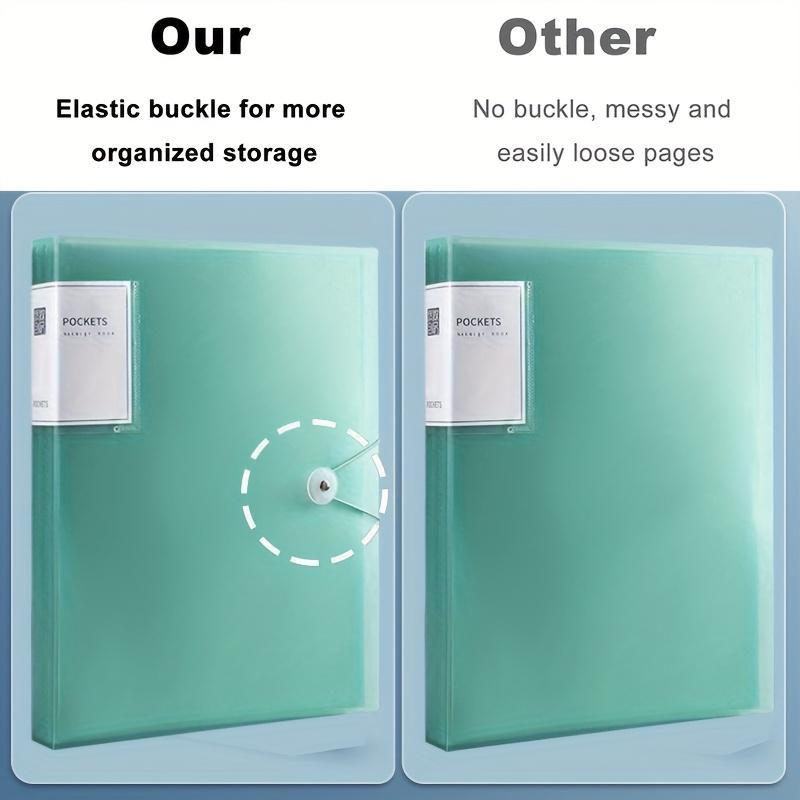 A4 Multi-Layer Transparent File Folder, Thick PP Material Durable Design, High Capacity Lightweight Design, Available in 6 Color Options for Stylish Organization