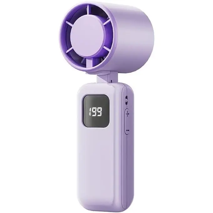 Portable Handheld Turbo Fan, 199 Gear Wind, USB-C Rechargeable Fan, With Air Turbo Tech Cooling Fan for Outdoor Activities, Travel, Beach ()