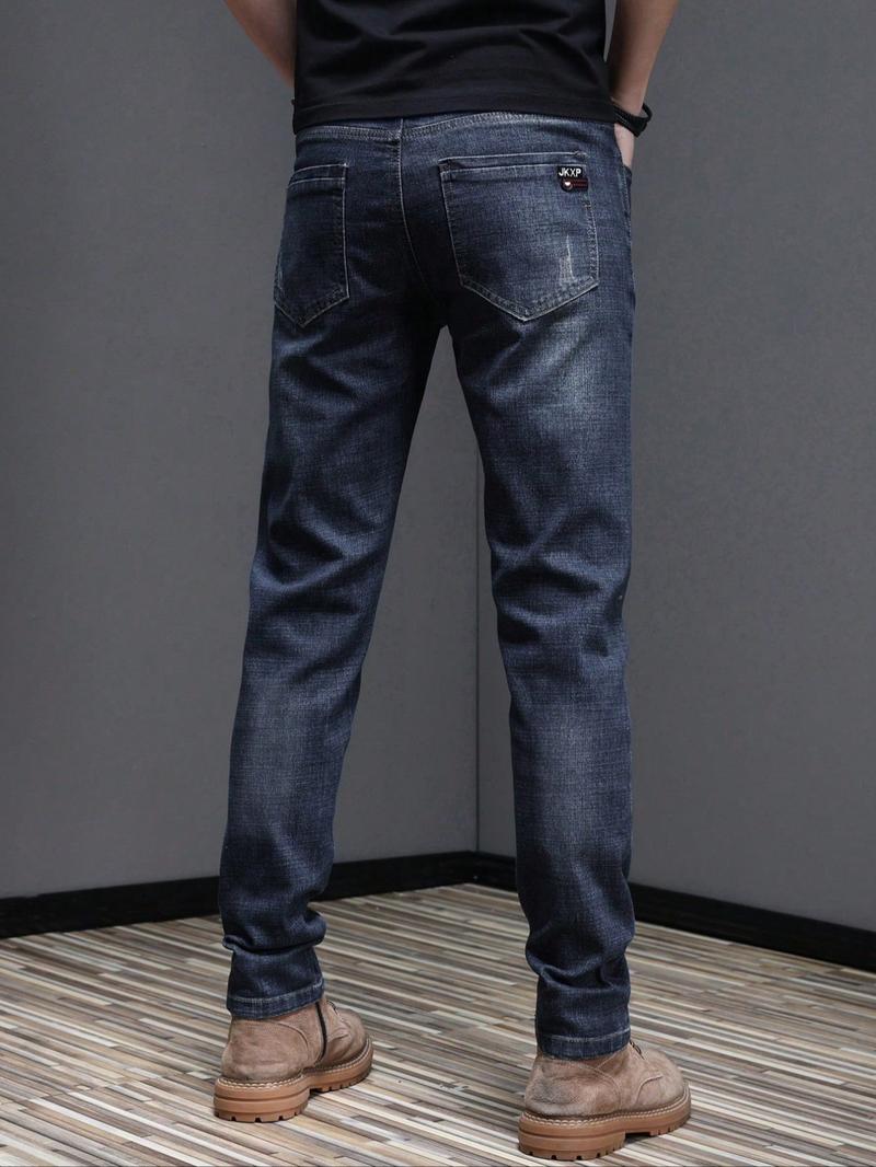 Men's Denim Pants, Casual Comfy Jeans for Daily Wear, Fashion Men's Bottoms for All Seasons