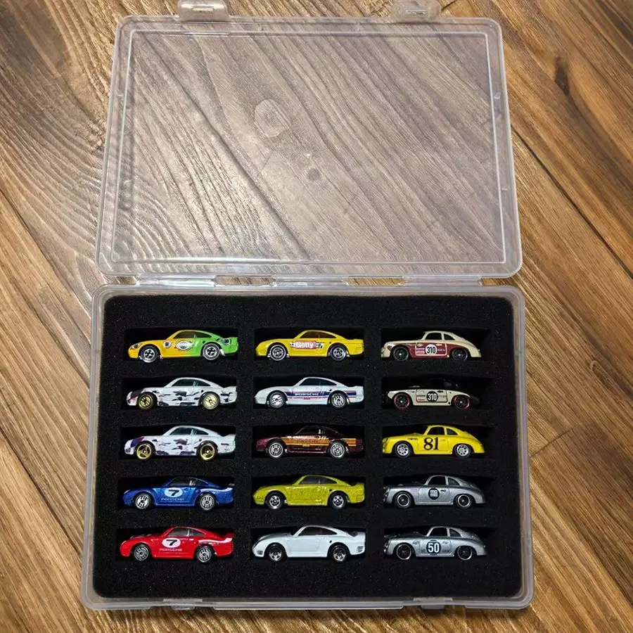 Car Storage Box Matchbox Toy Car Rack 1:64 Alloy Model Transparent Display Case, Miniature Vehicle Organizer, Collectible Showcase, Hobby Box