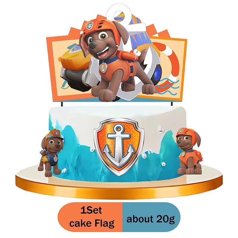 Zuma Paw Patrol Orange Birthday Decorations Cartoon Theme Kid Baby Shower Party Banner Balloon Plate Tablecloth Supplie Toy Gift