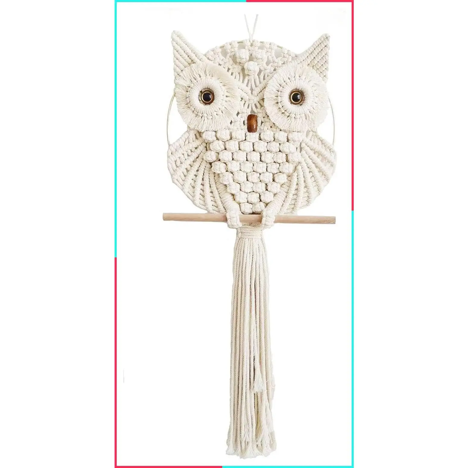 Owl Macrame Wall Hanging Hand Woven Boho Tapestry Wall Decor