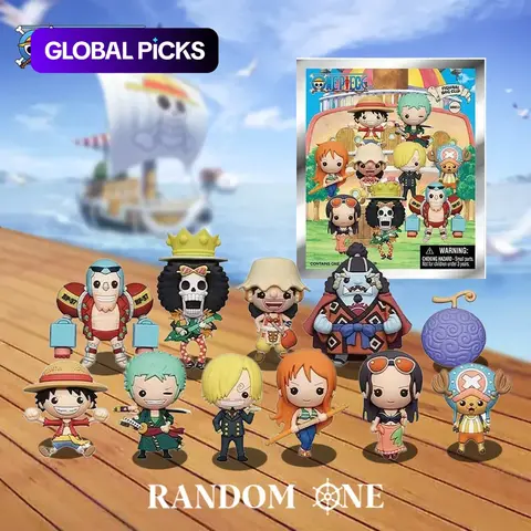 1PC One Piece Officially Licensed Blind Box Blind Bag Keyring 3D Cartoon Anime Characters Mystery Bulk Surprise Cute Keychain Collectible Key Ring Car Keys Backpack Hanging Creative Room Decorations, Cute Keychain Accessory #GLOBAL PICKS