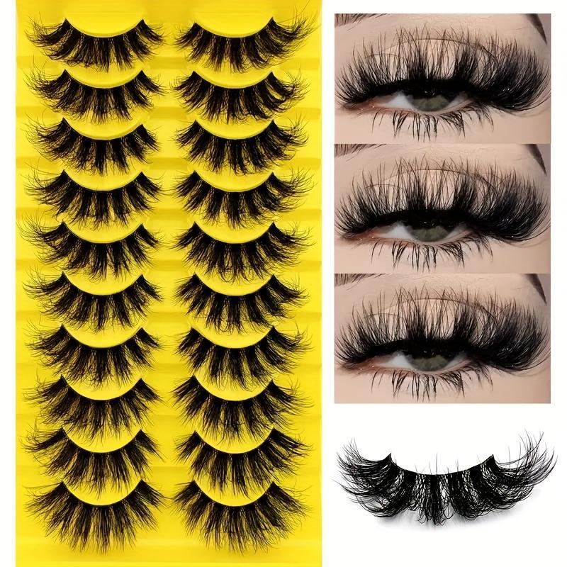 Transparent Thick Soft Synthetic False Eyelashes, Thick Curly Comfortable Versatile Fake Lashes, Perfect for All Seasons, Easy Application