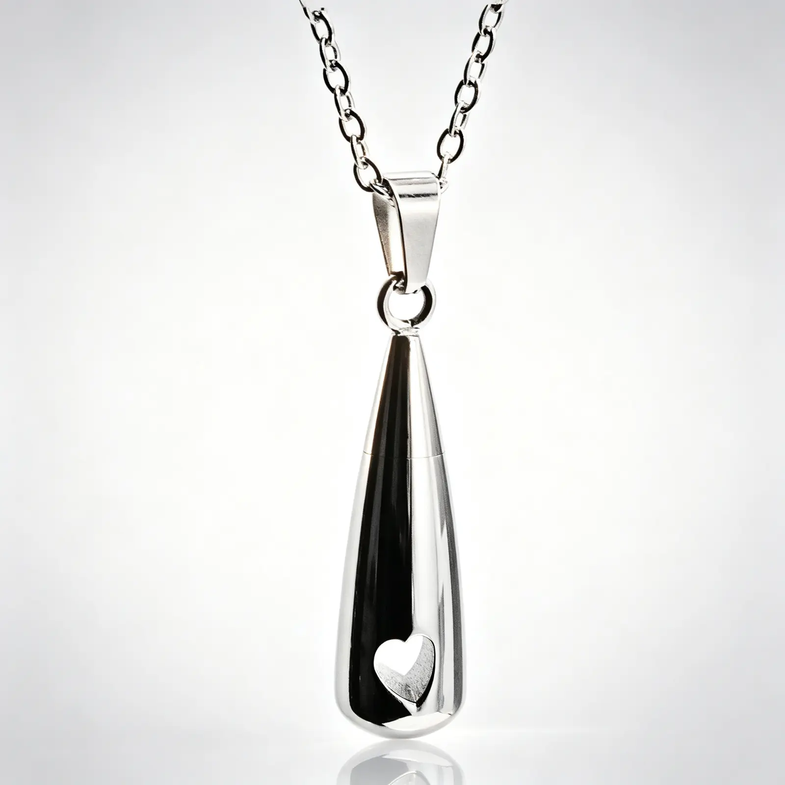 Heart Urn Necklace For Ash Teardrop Cremation Pendant Memorial Keepsake Jewelry
