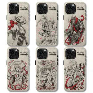 *Chainsaw Man* Denji & Reze phone case ("I'll make you happy; I'll protect you forever"); Nana Osaki anime-style phone case; perfect for anime and manga fans; compatible with iPhone 11–17 Pro Max/Plus series and Samsung Galaxy S23–S25 series.
