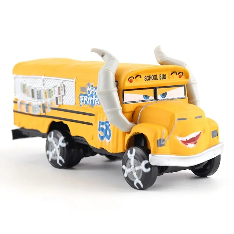 Lightning Mcqueen Uncle Series Toy Car, 1:55 Die Cast Metal Alloy Model, Cartoon Racing Bus, Boy Gift, Collectible Vehicle