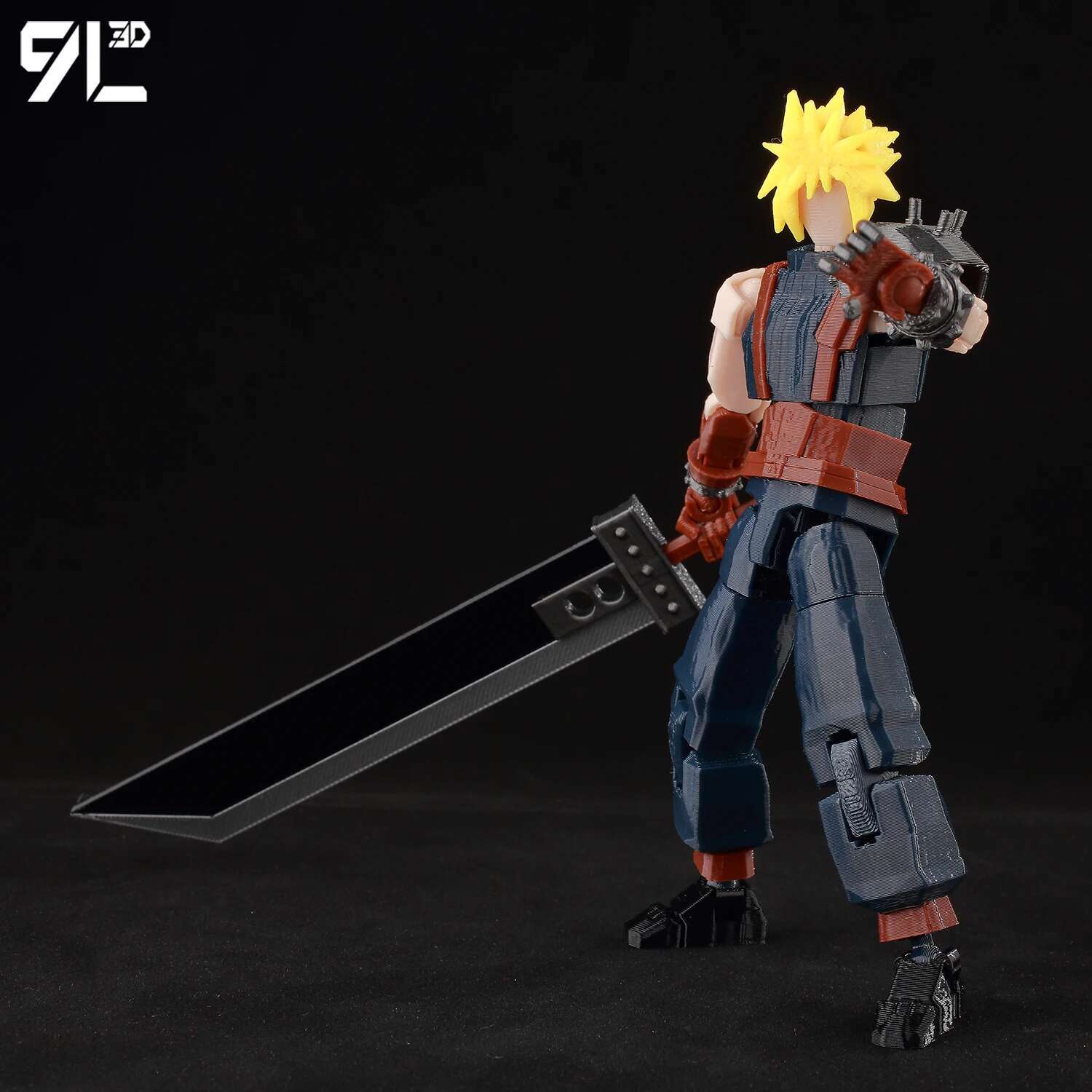 9L3D Cloud FFVII Figure Buster Sword Multi-Joint Articulated Lucky Dummy 13 Anime Action Model Posing Display Children Games toy popular