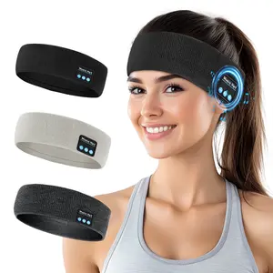 Wireless bluetooth headscarf outdoor fitness sweat-absorbing headset music call outdoor knitting bluetooth headband