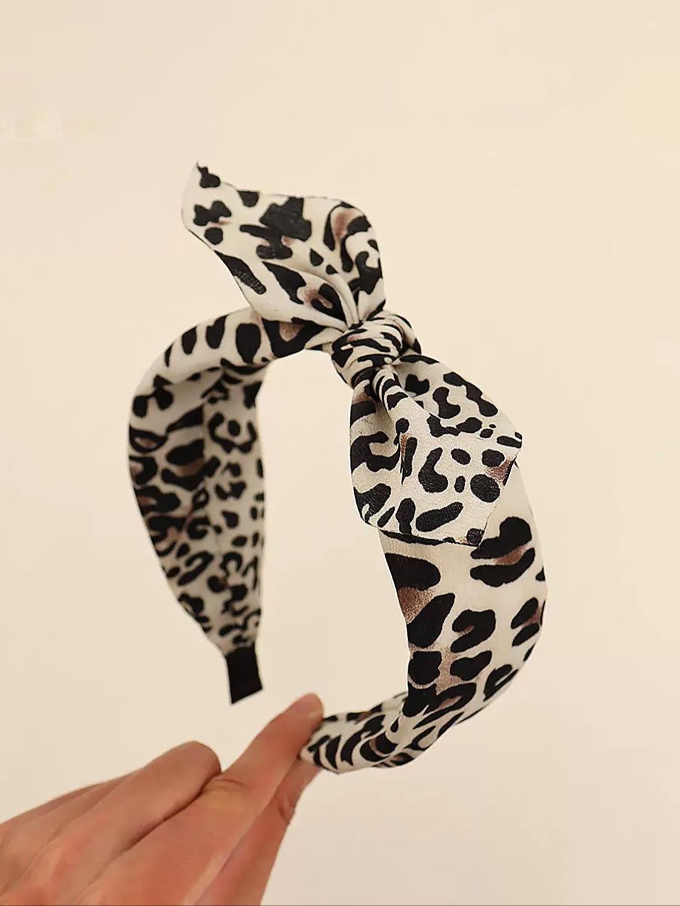 Leopard Pattern Hair Hoop, Elegant Hair Accessories for Women & Girls, Minimalist Headwear Suitable for Thick Hair, Zigzag Headband, Headbands Women