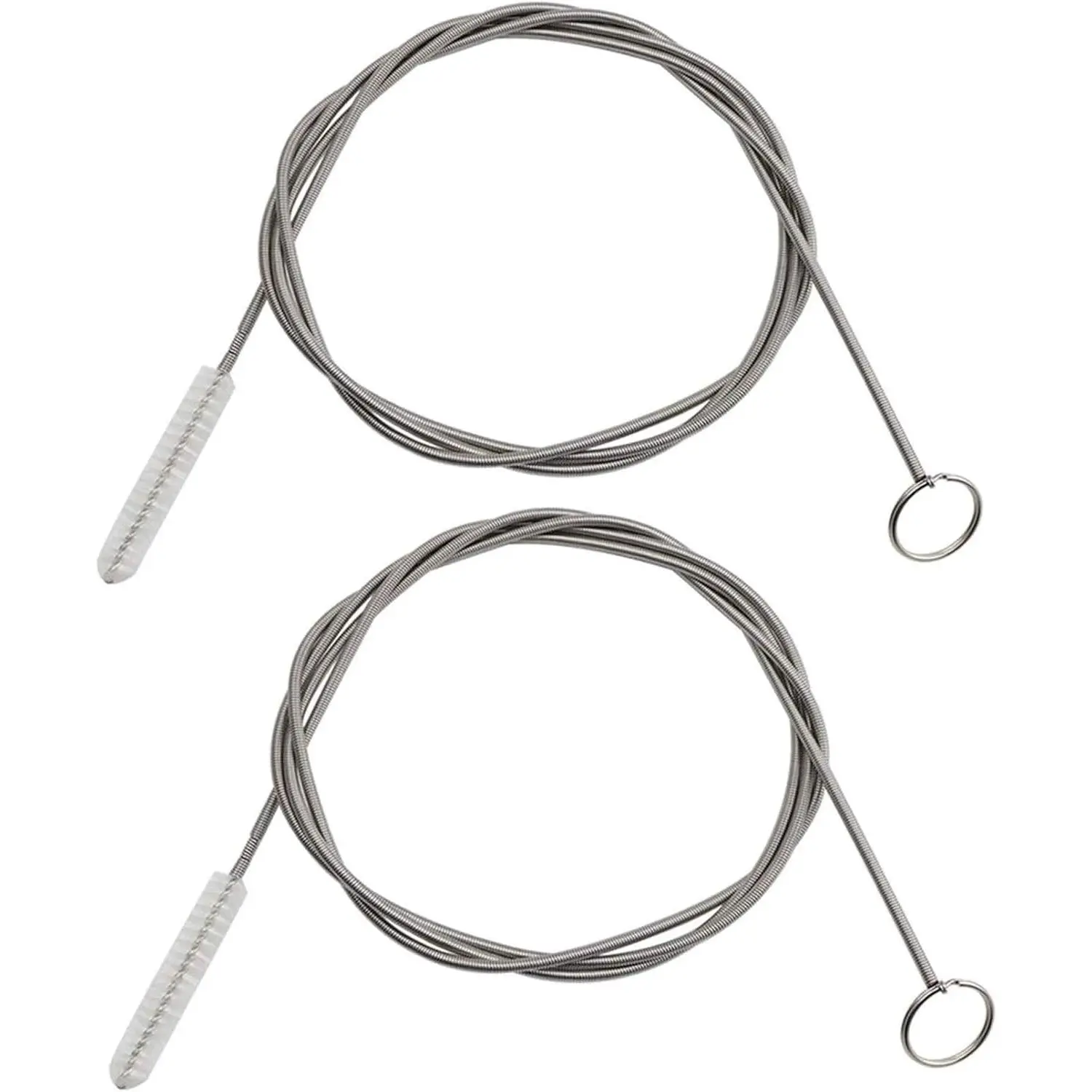 2 Pack 60-inch Flexible Tube Cleaning Brush - Stainless Steel & Synthetic Nylon Bristles, Bottle Cleaner Brush for Kitchen Use, Avoids Destroying Tubing (Pump Parts & Accessories), Avoid Destroying Tubing