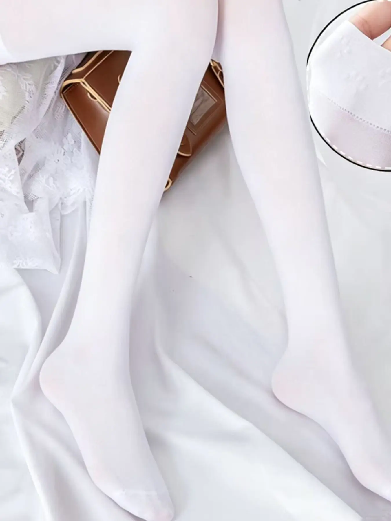 3 Pairs Women's Underwear Jk Socks Plain Socks Silicone Non-Slip Ankle Socks, Velvet Over-The-Knee 70cm Long, Anti-Slip Silk Stockings