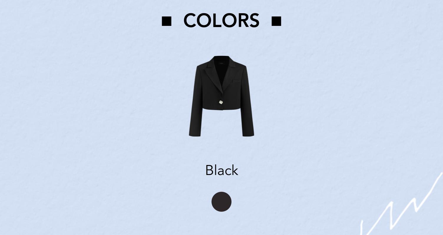 Cider [size 2-10] Collar Solid Rhinestone Button Blazer