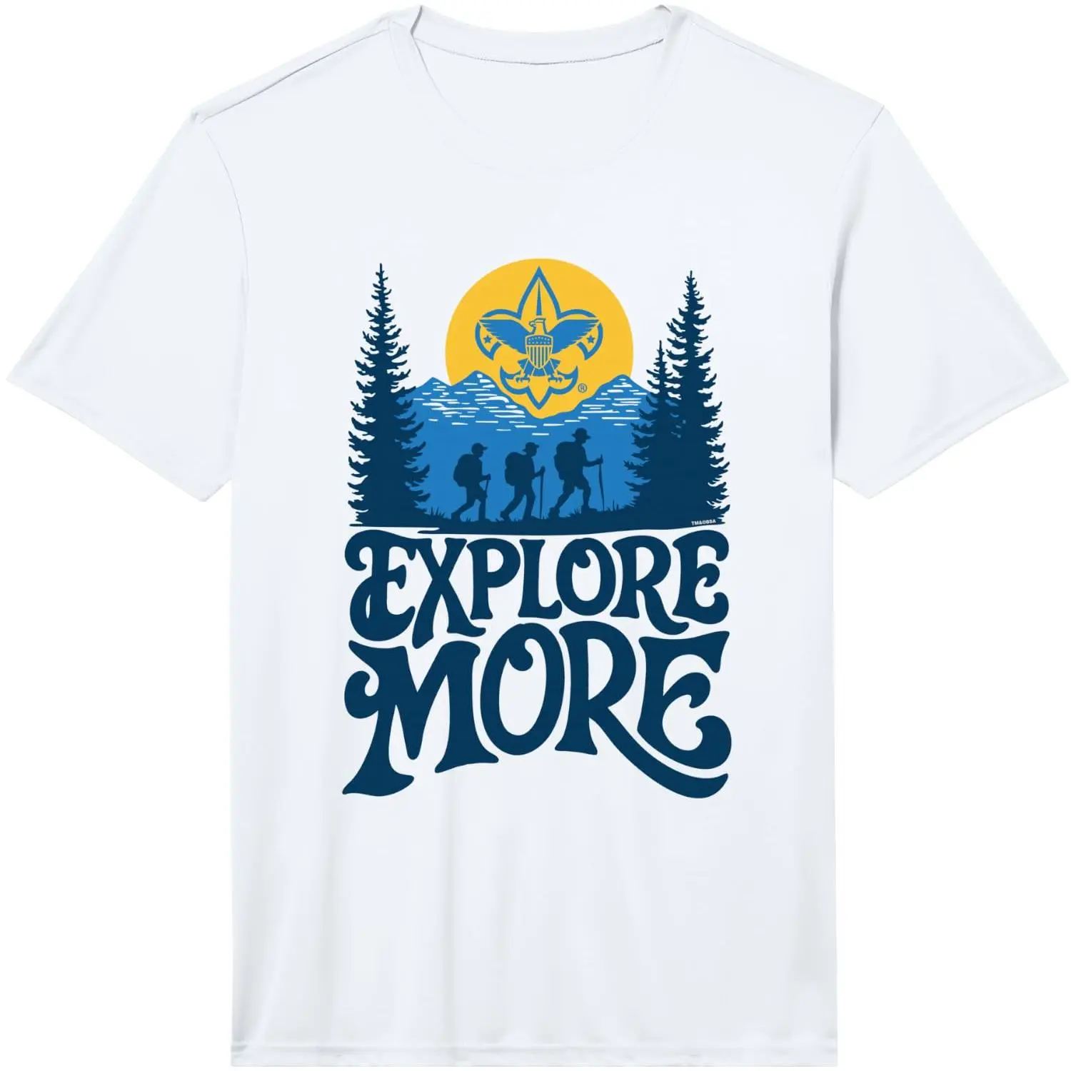 Men's Short-Sleeve Breathable Casual Outdoor Performance T-Shirt, BSA Cub Scouting Hiking Top, Shortsleeve, Tshirt, Cotton