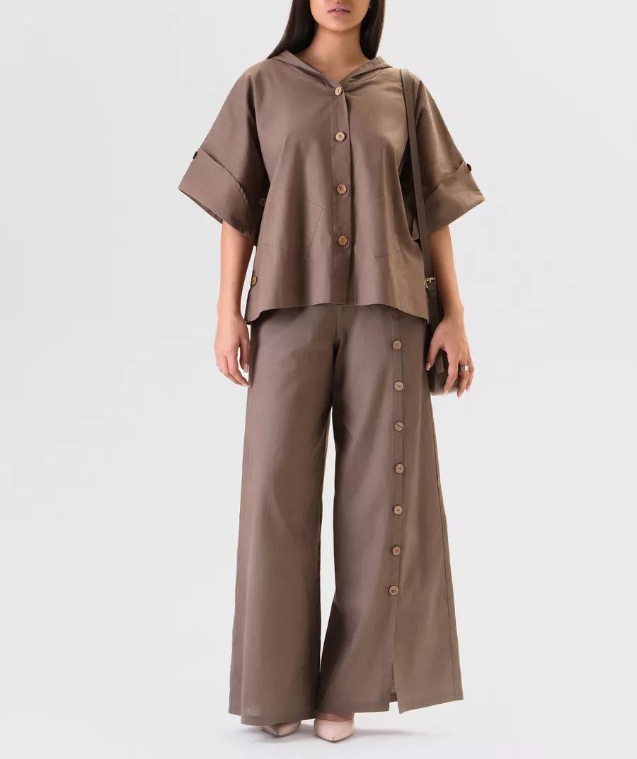 Women’s Spring 2-Piece Hooded Sweatshirt & Pants Set – Casual Loose Fit Outfit