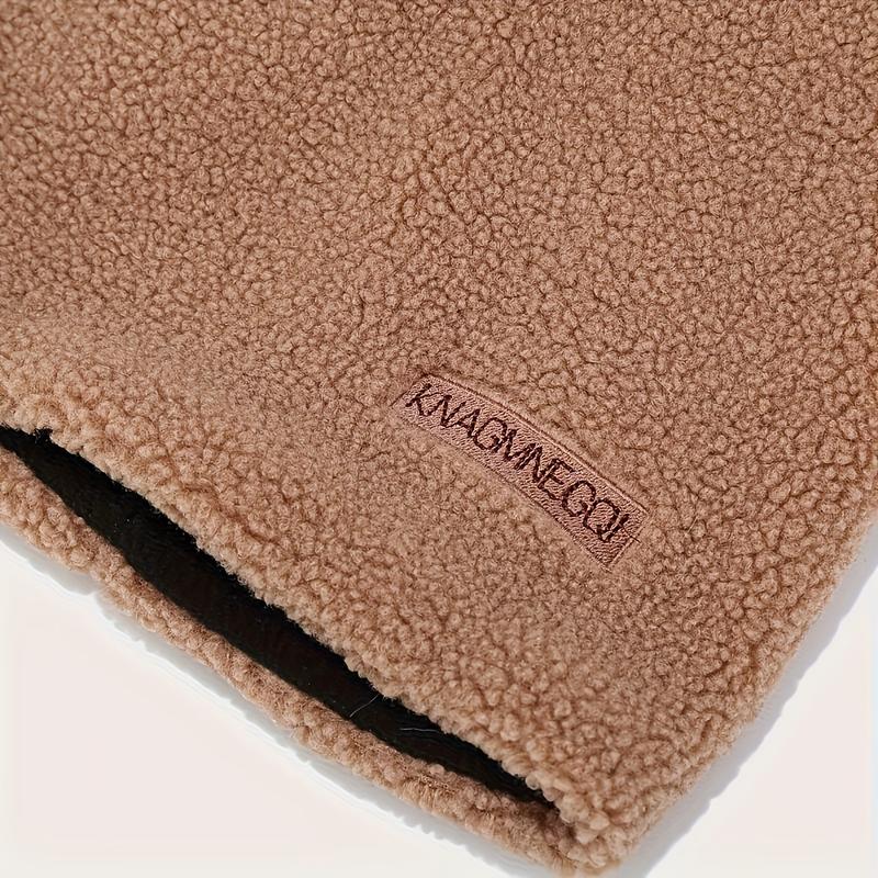 2-in-1 Winter Warm Set: Unisex Soft Thickened Fleece Earflap Hat and Neck Warmer Set - Lightweight Convertible Hat and Face Mask Neck Warmer, Windproof Cold Weather Gear, Suitable for Skiing, Hiking, Cycling (Not Bulky), Women's Winter Hat