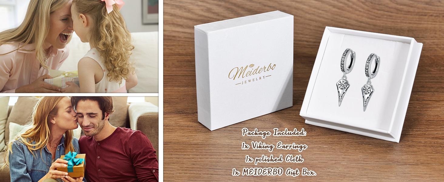 925 Sterling Silver Viking Earrings for Men Women Viking Raven/Spike/Celtic Knot/Tree of Life Drop Huggie Hoop Stud Ear Cuff Earrings Norse Viking Runes Jewelry Gifts good luck jewelry   ear  gauges men woman gift california  jewelry divine  jewelry