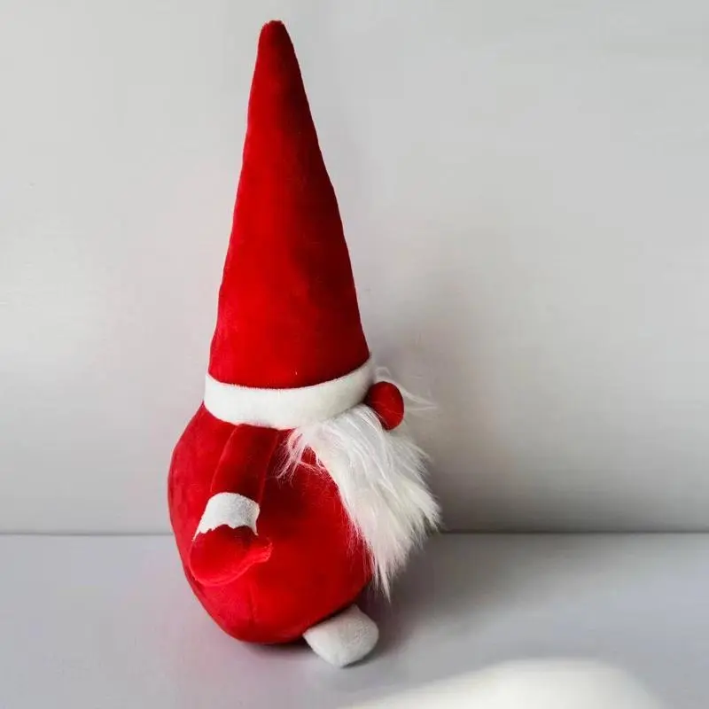 Large Size 30cm Lovely Christmas Claus Xmas Santa Red Hat Cap Funny Plush Toy Cute Plushie Doll Home Festive Decoration Ornament