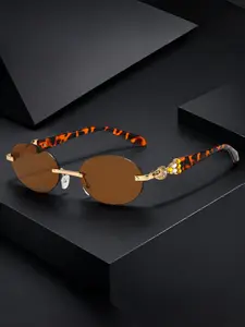1 Pack New Rimless Oval Sunglasses for Women, Rhinestone Viral Fashion Shades with UV400 Sun Protection, Lightweight Eyewear for Travel, Driving, Parties, Street Photos, Daily Outfits and Summer Outdoor Looks