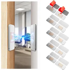 10 Pack Ultra Thin Magnetic Cabinet Door Catch, Adhesive Drawer Magnets to Stay Closed, Stainless Steel Cabinet Latch Easy to Install with Double Sided Tape, Thickness 0.08in