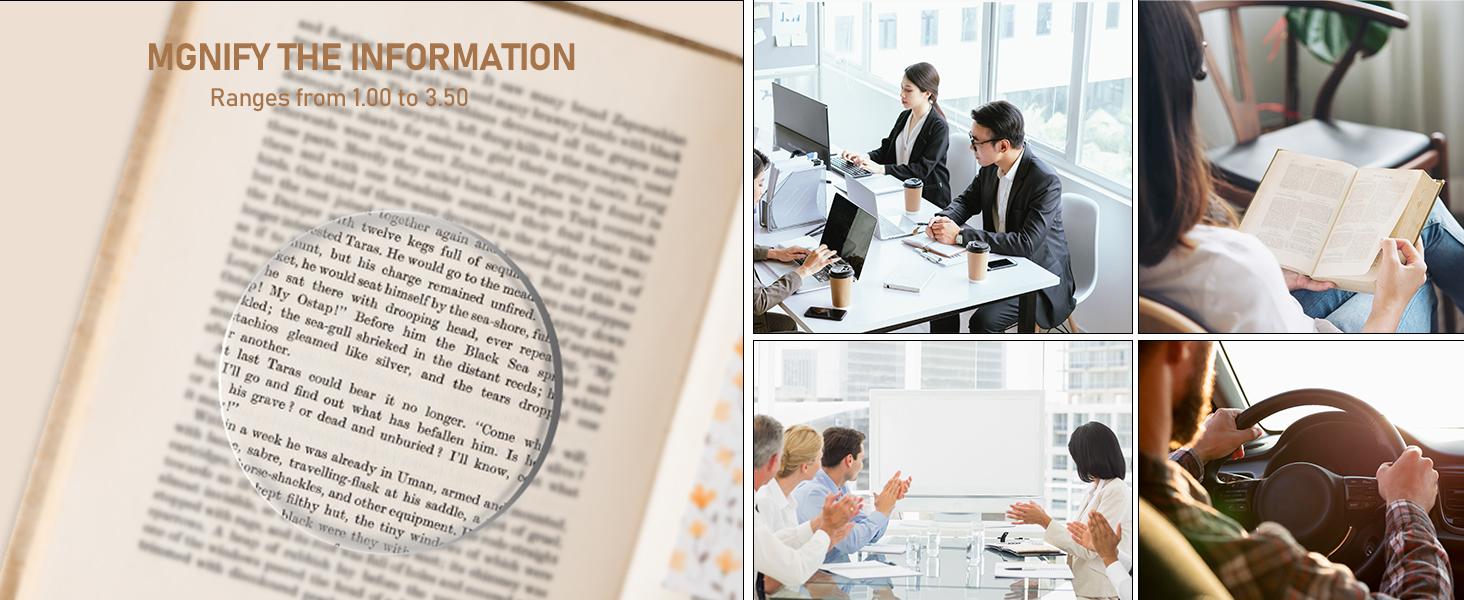 Small Reading Glasses Men Women 3 Pairs Slim Pocket Readers with Pen Clip Metal Case Spring Hinge 2.25