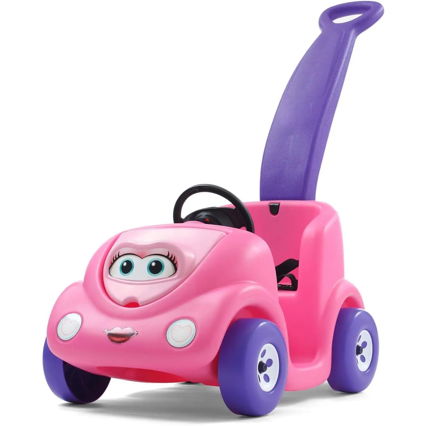 Push Around Buggy Kids Push Car, Ride On Toy, Stroller Substitute, Includes Seat Belt & Horn, Made of Durable Plastic, Max Weight 50 lbs., For Toddlers 1.5-4 Years Old, Pink