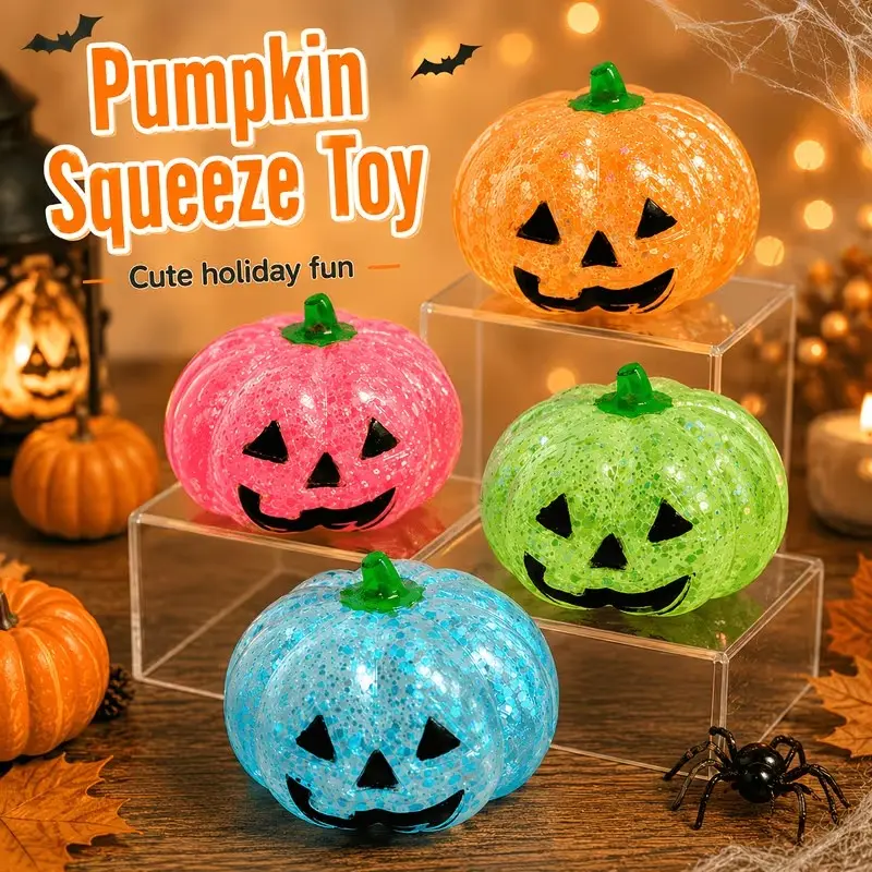 Halloween Pumpkin Dumpling Squishy 3inch, Soft Slow Rising Squeeze Toy, Ideal for Adults Office Stress Relief, Fun Halloween Gift Idea