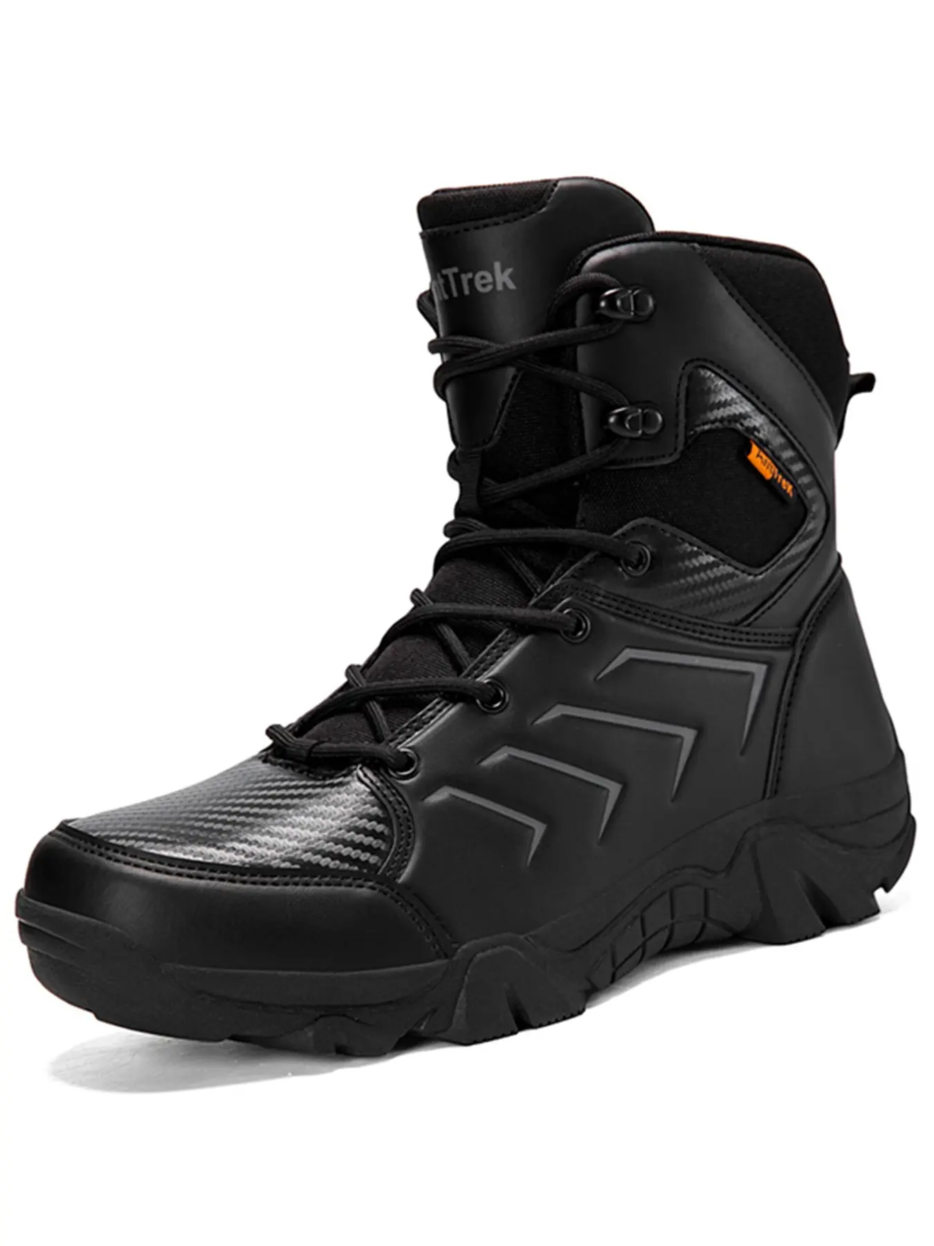 Men's High-Top Tactical Boots, All-Terrain Military Combat Shoes, Non-Slip Sole, Breathable Fabric, Ideal for Hiking, Camping, Travel, Footwear