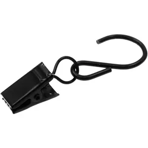 Curtain Clips Gutter Hooks, 40 Pcs Metal S Hooks Awning Xmas Light Shower Hanging Clips for Christmas Decoration, Indoor and Outdoor (Black)fidget toys