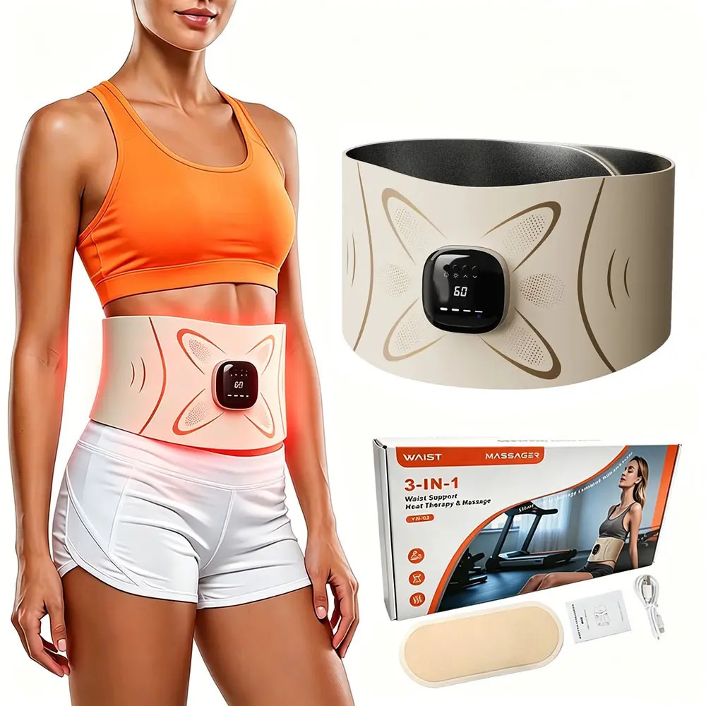 All-in-One Wearable Body Sculpting Belt, 3mm Thin Light Type Stretch Abdominal Shaping Belt, Massager Waist Belt, Smart Wellness Waist Belt for Men And Women