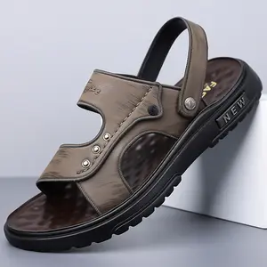 BDHJYDB SMen's Summer Beach Slippers, Dual-purpose Outdoor Slides with Anti-slip Soft Sole& Upper, Casual, Wear-resistant and Stylish