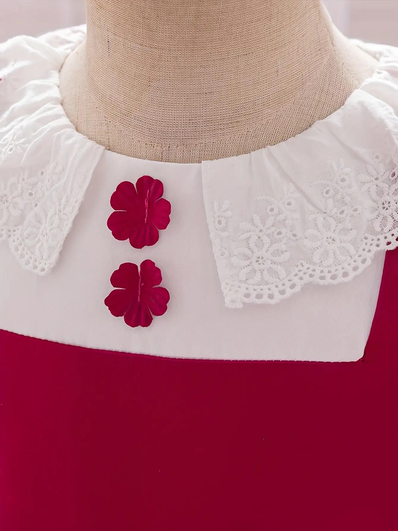 Adorable Pink Princess Dress for Little Girls - Elegant Lace Detail, Ruffled Skirt, and Matching Hat - Perfect for Christmas, Birthday, and Halloween Celebrations, Birthday Dress |         Elegant Lace Detail |         Ruffled Skirt Design, Christmas Dres